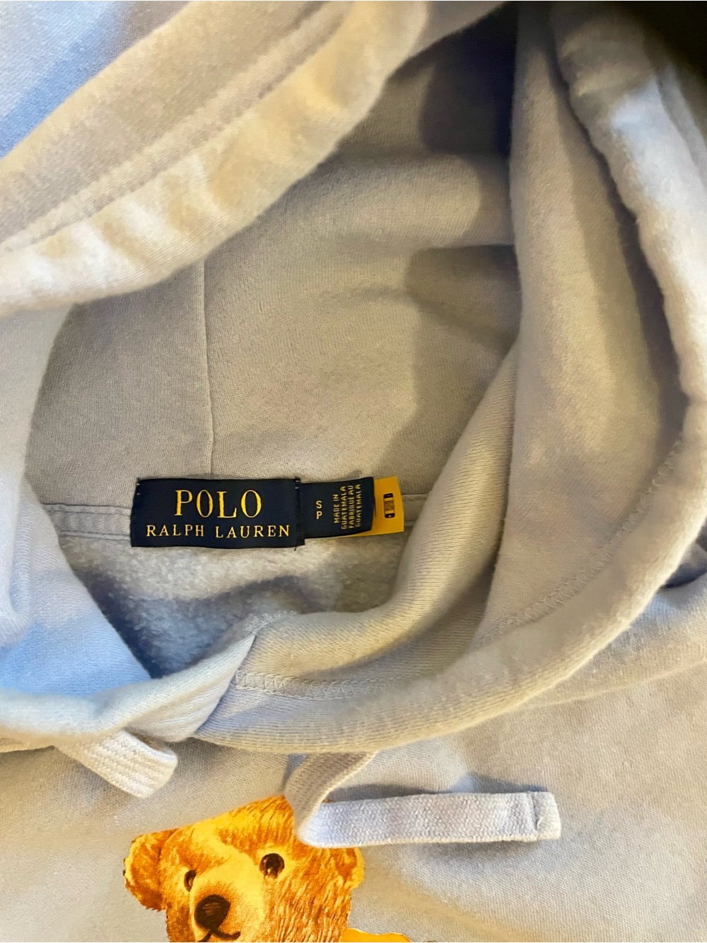 Polo Ralph Lauren Light Blue Polo Bear Beach Hoodie Sweatshirt - Picture 6 of 8